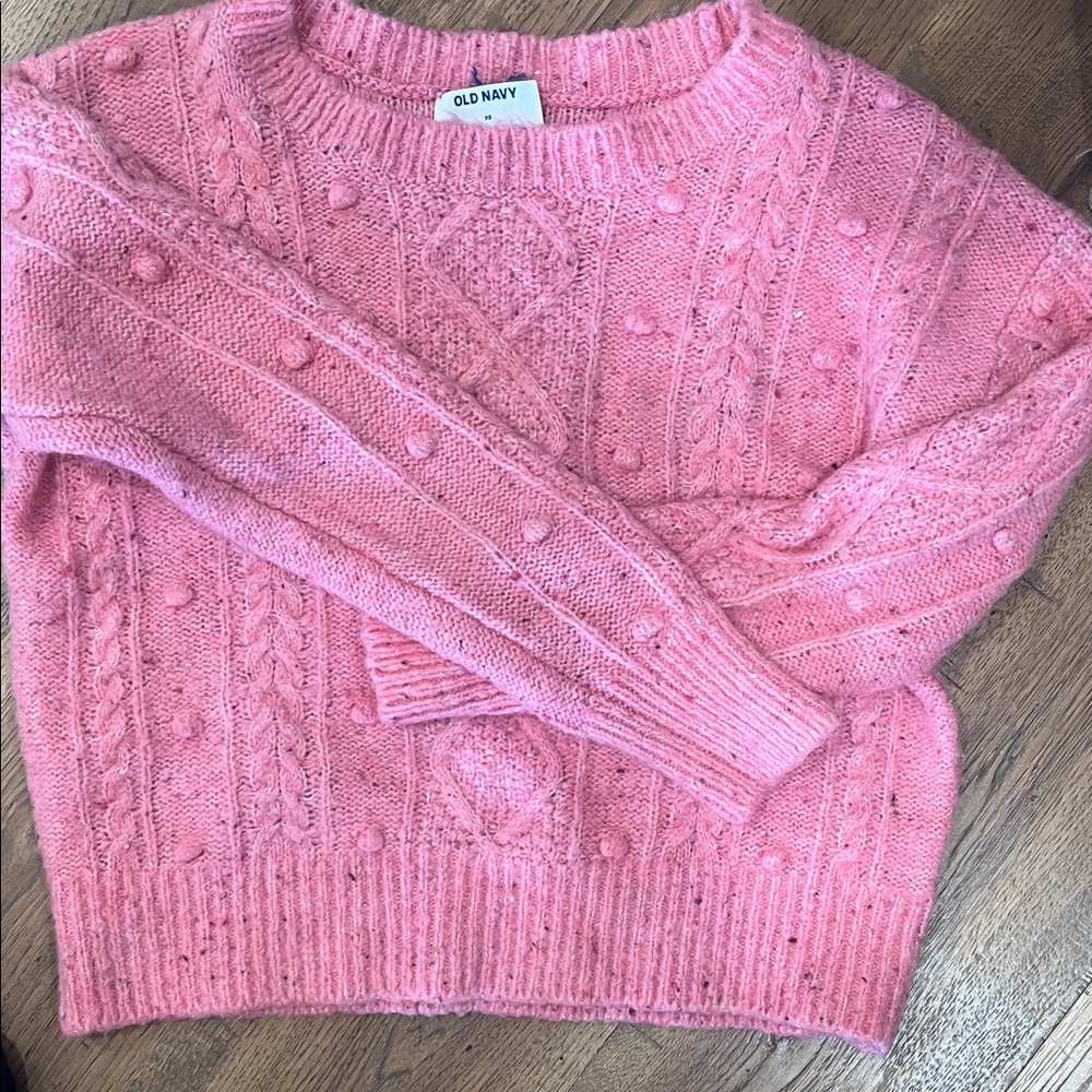 Old Navy Textured Pink Sweater for Women